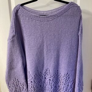 Lavender Knit Women's Sweater
